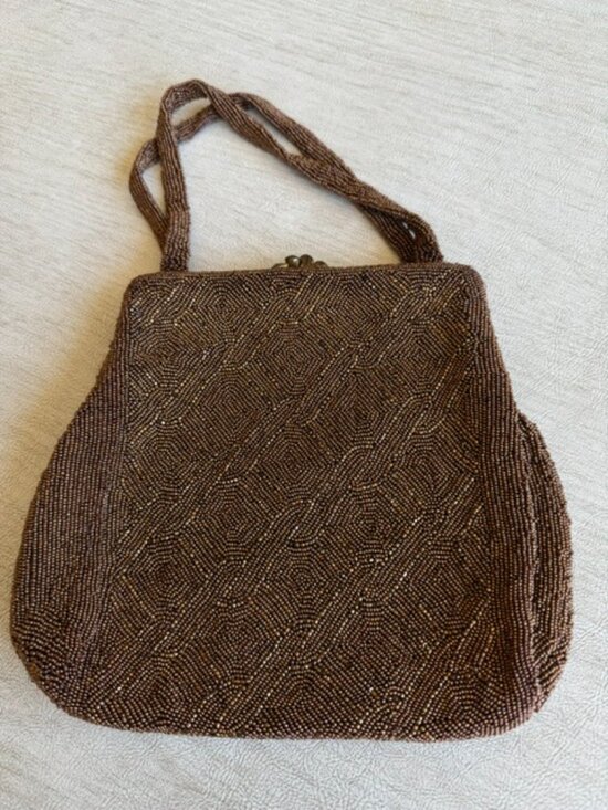 Walborg Handbags - Vintage Walborg Copper Beaded Evening Bag